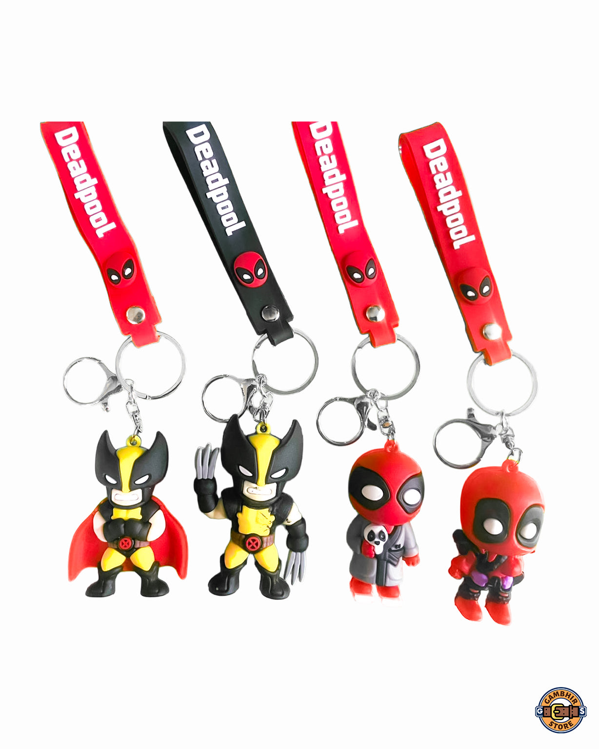 Deadpool & Wolverine Cartoon Keychains | Marvel Action Figure Keychain