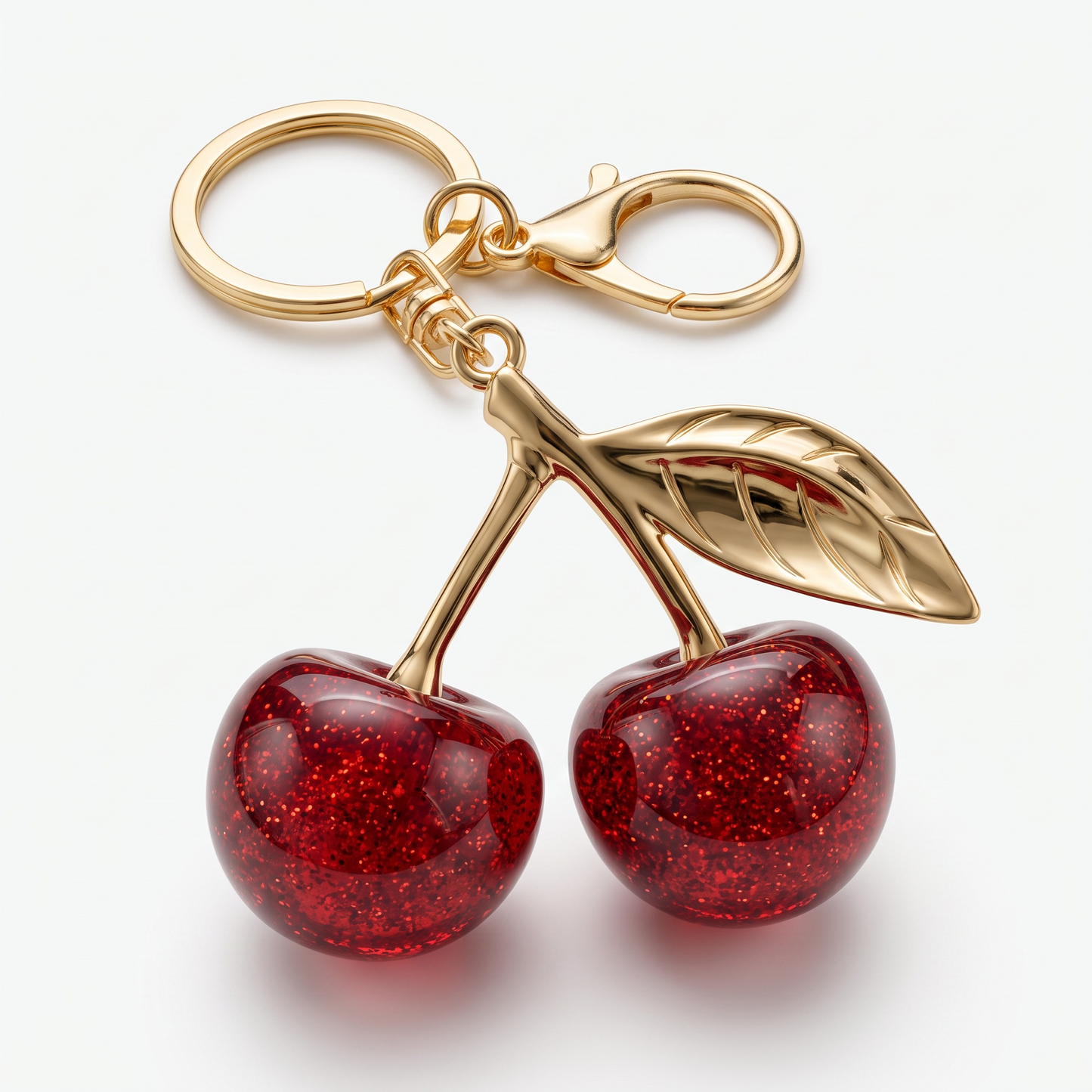 Big Cherry bag charm n keychain- Red cherry with Golden charm | Best Quality