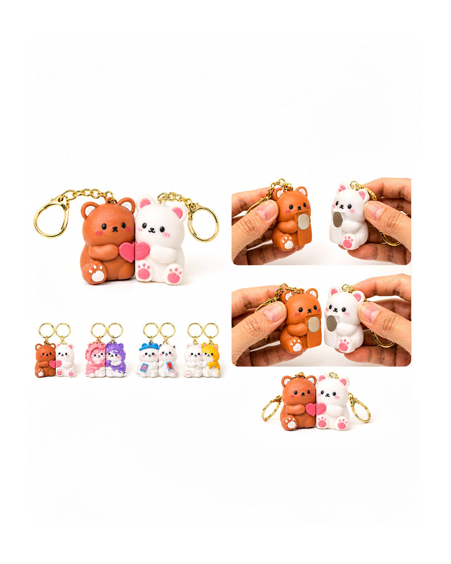 Magnetic Couple Keychain | Mix Designs | Big size