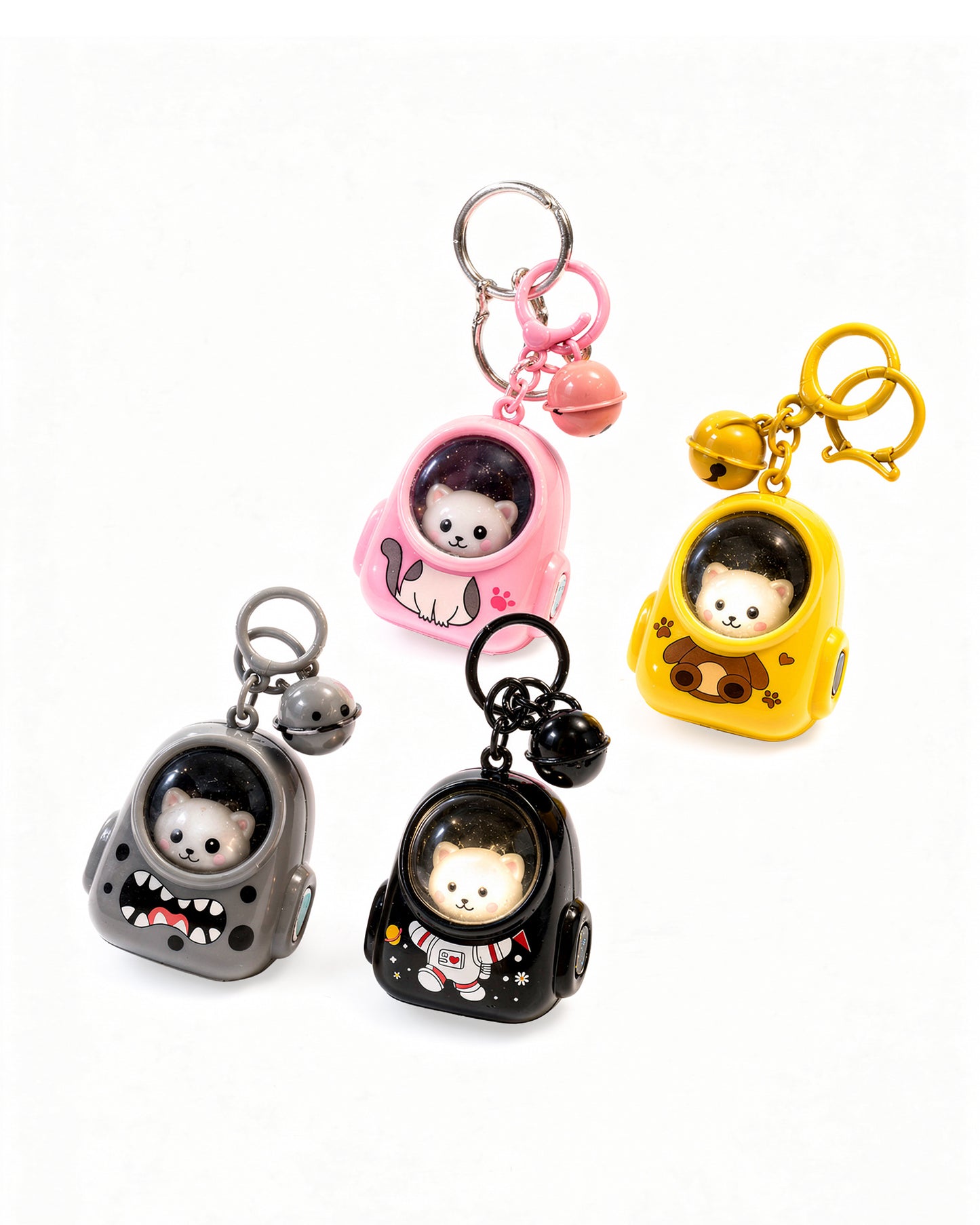Cat Bag Cute Night Light Keychains| MIX Colors| Bell n Hook For bag charm | Kids Favorites