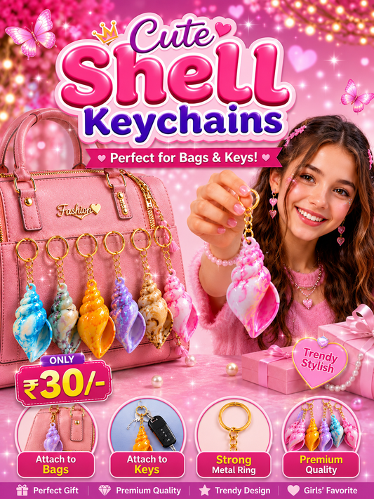 Shank keychain | Golden chain | Shining acrylic material