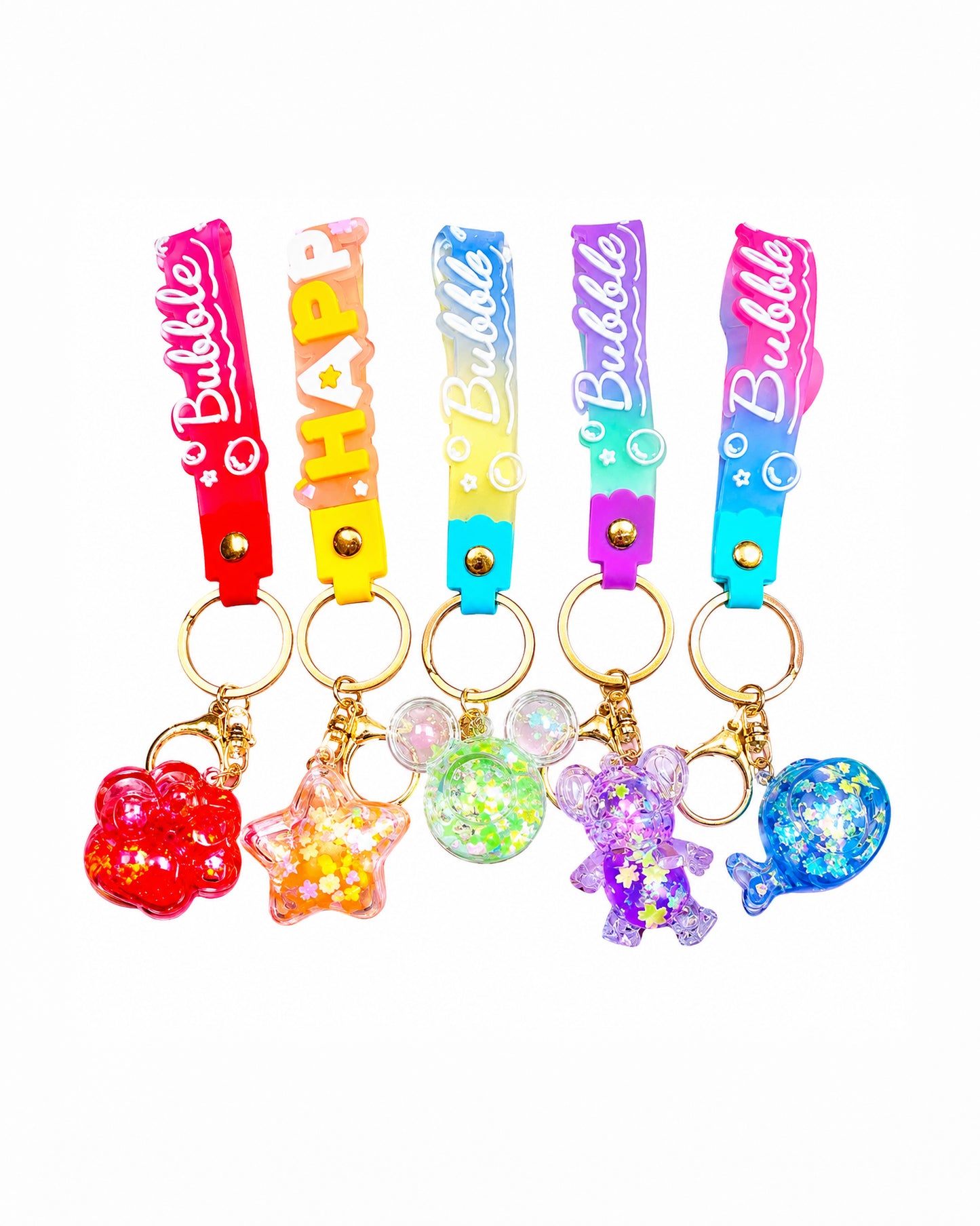 Liquid Glitter Keychain | Mix random Cartoons | Medium size