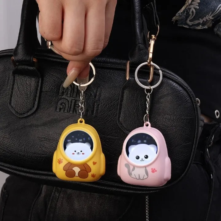 Cat Bag Cute Night Light Keychains| MIX Colors| Bell n Hook For bag charm | Kids Favorites