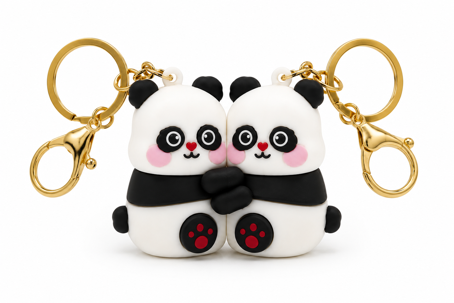 Magnetic Panda Couple/Twin Keychain | Bag charm n Keychain | Big size | Heavy Quality