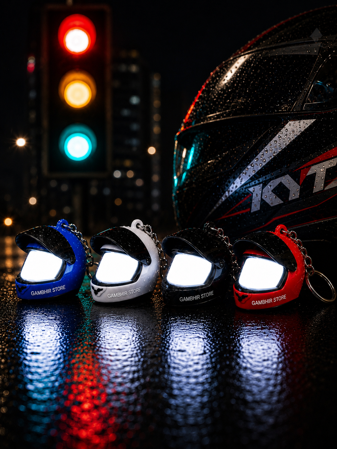 Light Helmet keychain - Trending keychain in boys | mix colors