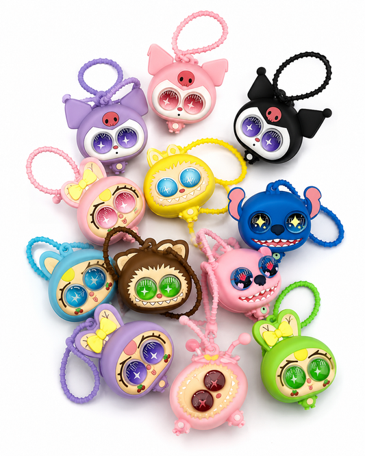 Eyes pop out keychain - Squishy keychain type for stress relieve| Mix colors n Designs | kids favorite
