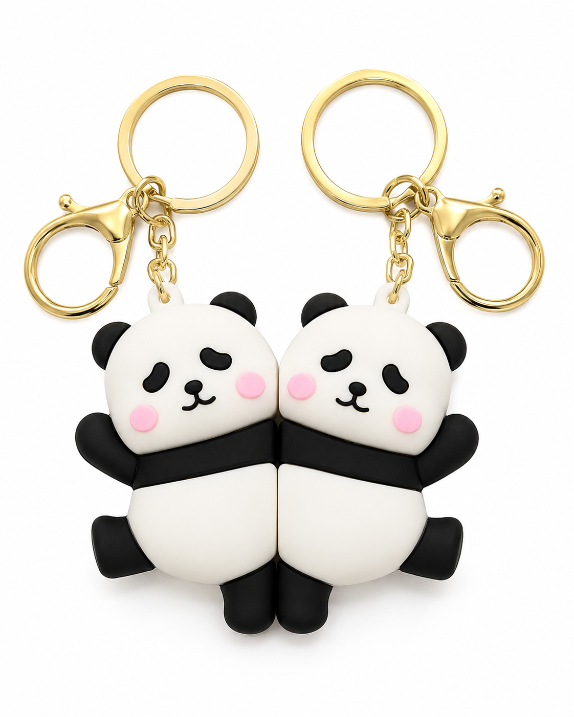 Magnetic Panda Couple/Twin Keychain | Bag charm n Keychain | Big size | Heavy Quality