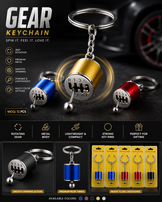 Gear keychain| mix colors | Single pc packing | Cars enthusiasts first choice