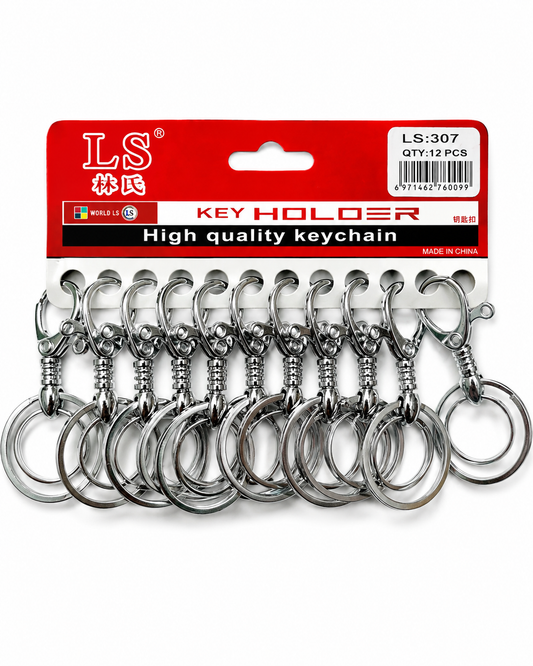 LS HOOK| Heavy Stainless Steel hook keychain| Random Designs |(12Pc pack)