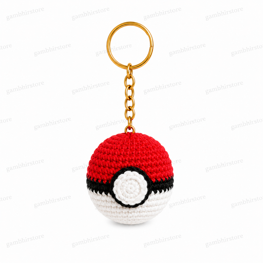 Pokemon Corchet keychain | Golden chain | Purely Handmade |