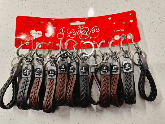 Leather Keychain For bikes & cars