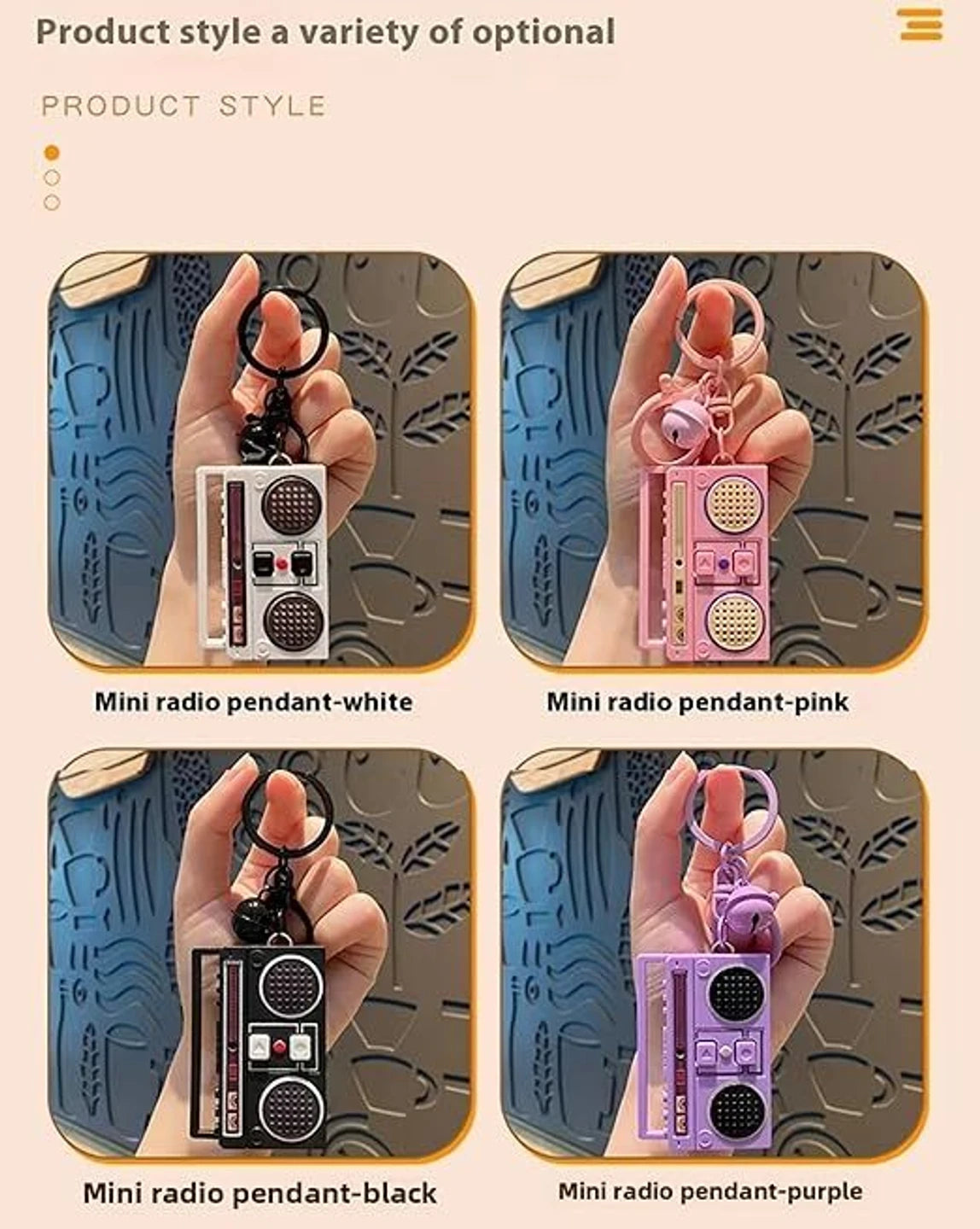 Voice Recording Keychain | Playback Option |Mix colors | Silver Chain