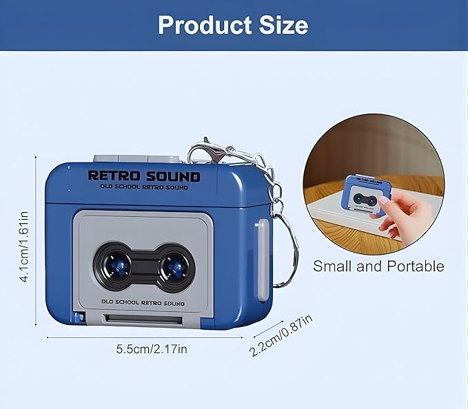 Retro Sound Voice Recorder Keychain