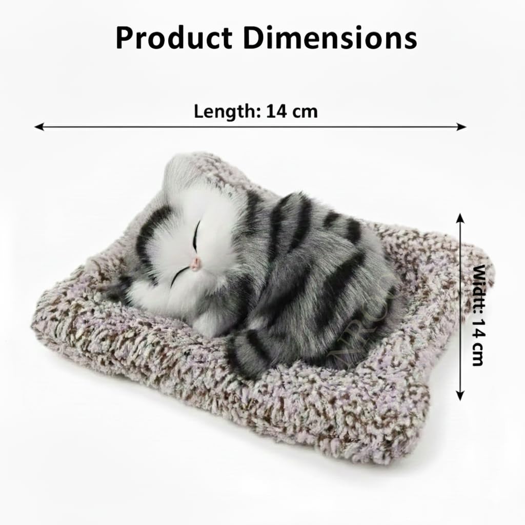 Cute Sleeping Cat on Carpet , Meow Sound ( Pack of 1 pcs )