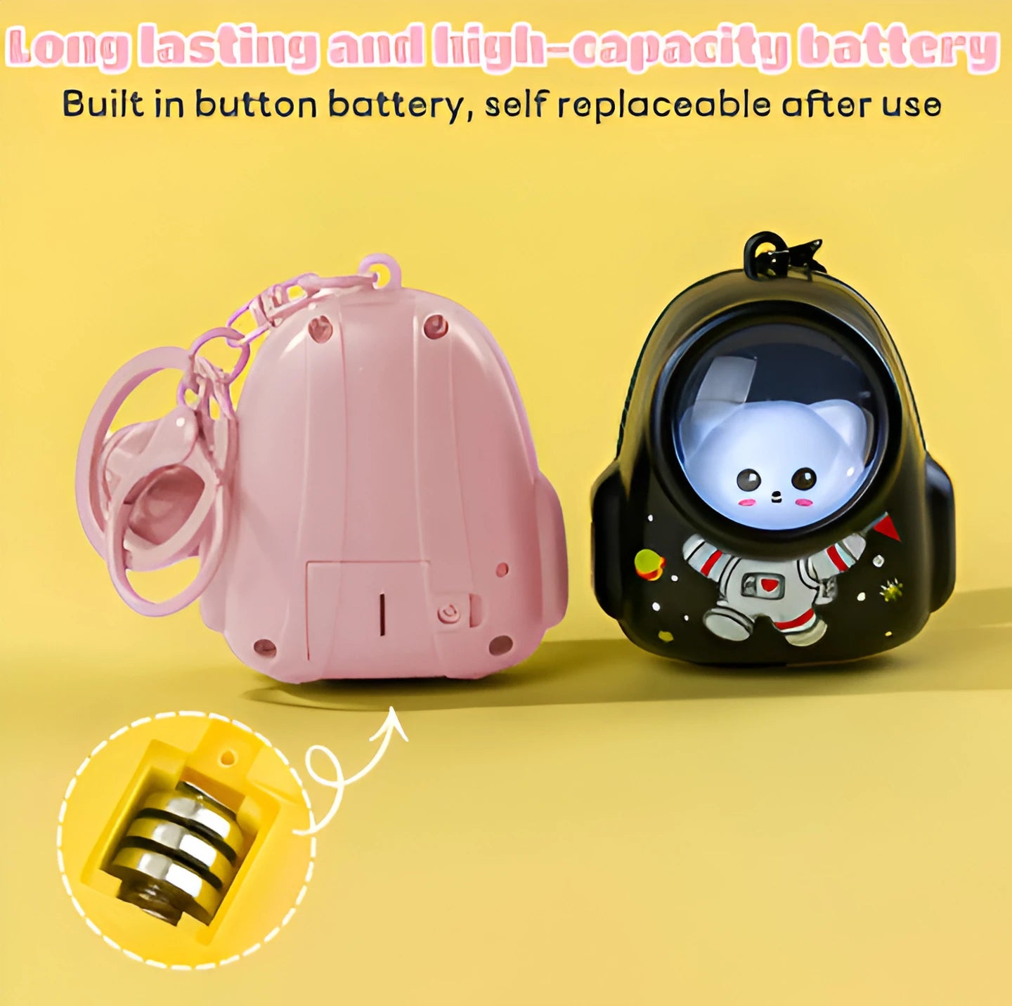 Cat Bag Cute Night Light Keychains| MIX Colors| Bell n Hook For bag charm | Kids Favorites